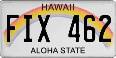 HI license plate FIX462