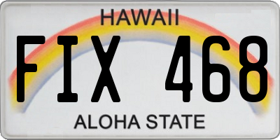 HI license plate FIX468