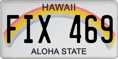 HI license plate FIX469