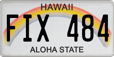 HI license plate FIX484