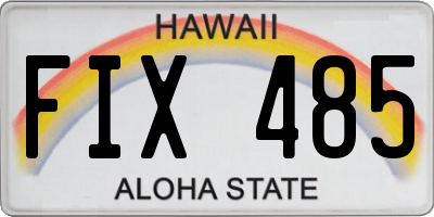 HI license plate FIX485