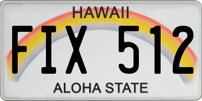 HI license plate FIX512
