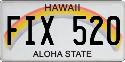 HI license plate FIX520