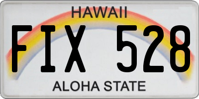HI license plate FIX528
