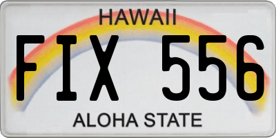 HI license plate FIX556