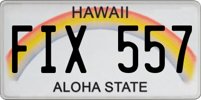 HI license plate FIX557