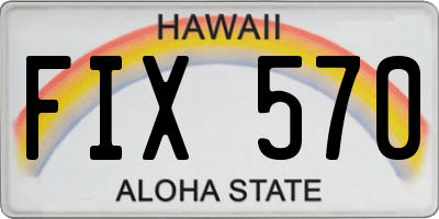 HI license plate FIX570