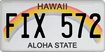 HI license plate FIX572