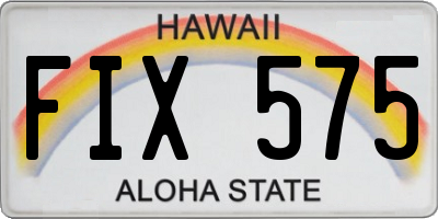 HI license plate FIX575