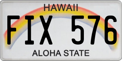 HI license plate FIX576