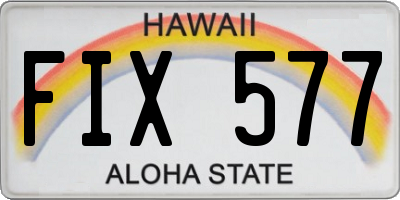 HI license plate FIX577