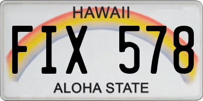 HI license plate FIX578
