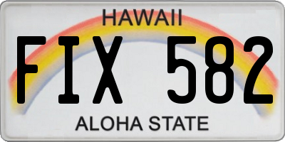 HI license plate FIX582