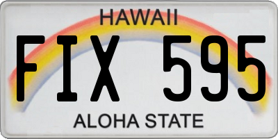 HI license plate FIX595