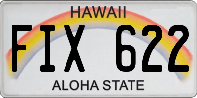 HI license plate FIX622