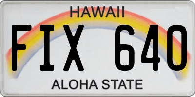 HI license plate FIX640