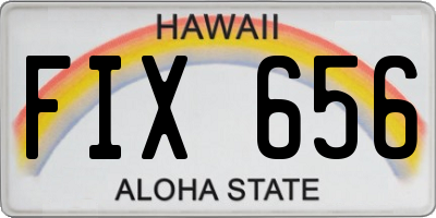 HI license plate FIX656