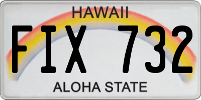 HI license plate FIX732
