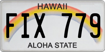 HI license plate FIX779