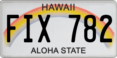 HI license plate FIX782