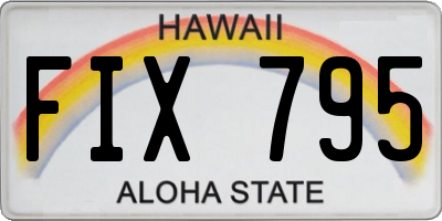 HI license plate FIX795