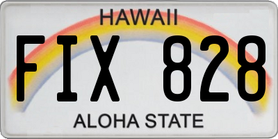 HI license plate FIX828