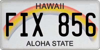 HI license plate FIX856