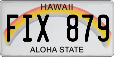 HI license plate FIX879