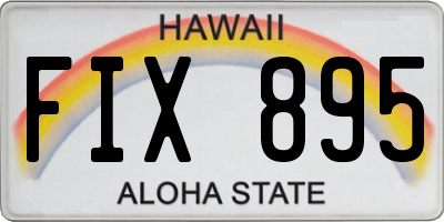 HI license plate FIX895