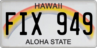 HI license plate FIX949