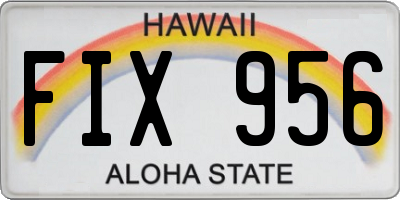 HI license plate FIX956