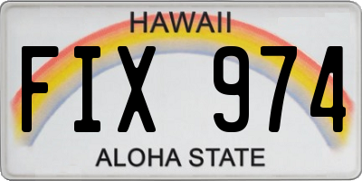HI license plate FIX974