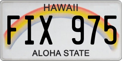 HI license plate FIX975