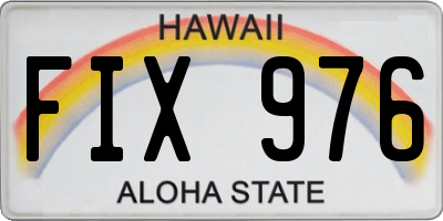 HI license plate FIX976