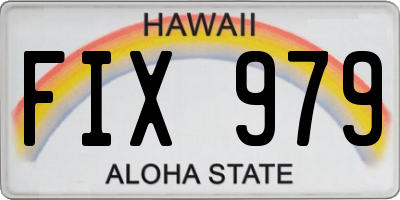 HI license plate FIX979