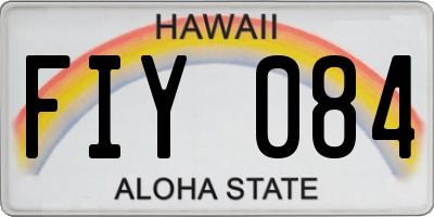 HI license plate FIY084