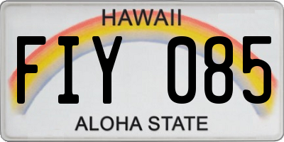 HI license plate FIY085