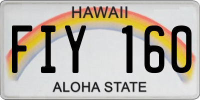 HI license plate FIY160