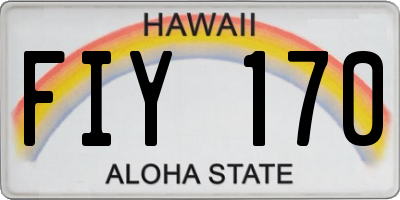 HI license plate FIY170