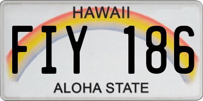 HI license plate FIY186