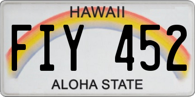 HI license plate FIY452