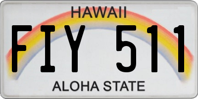 HI license plate FIY511