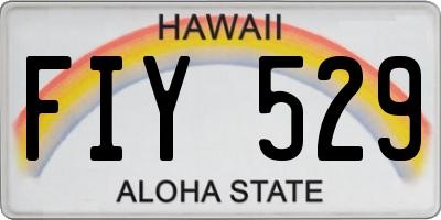 HI license plate FIY529