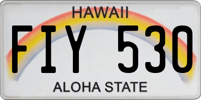 HI license plate FIY530