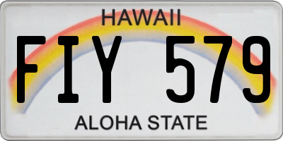 HI license plate FIY579