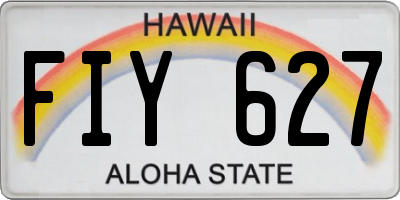 HI license plate FIY627