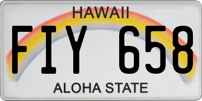 HI license plate FIY658