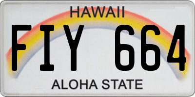 HI license plate FIY664