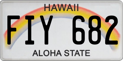 HI license plate FIY682