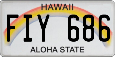 HI license plate FIY686